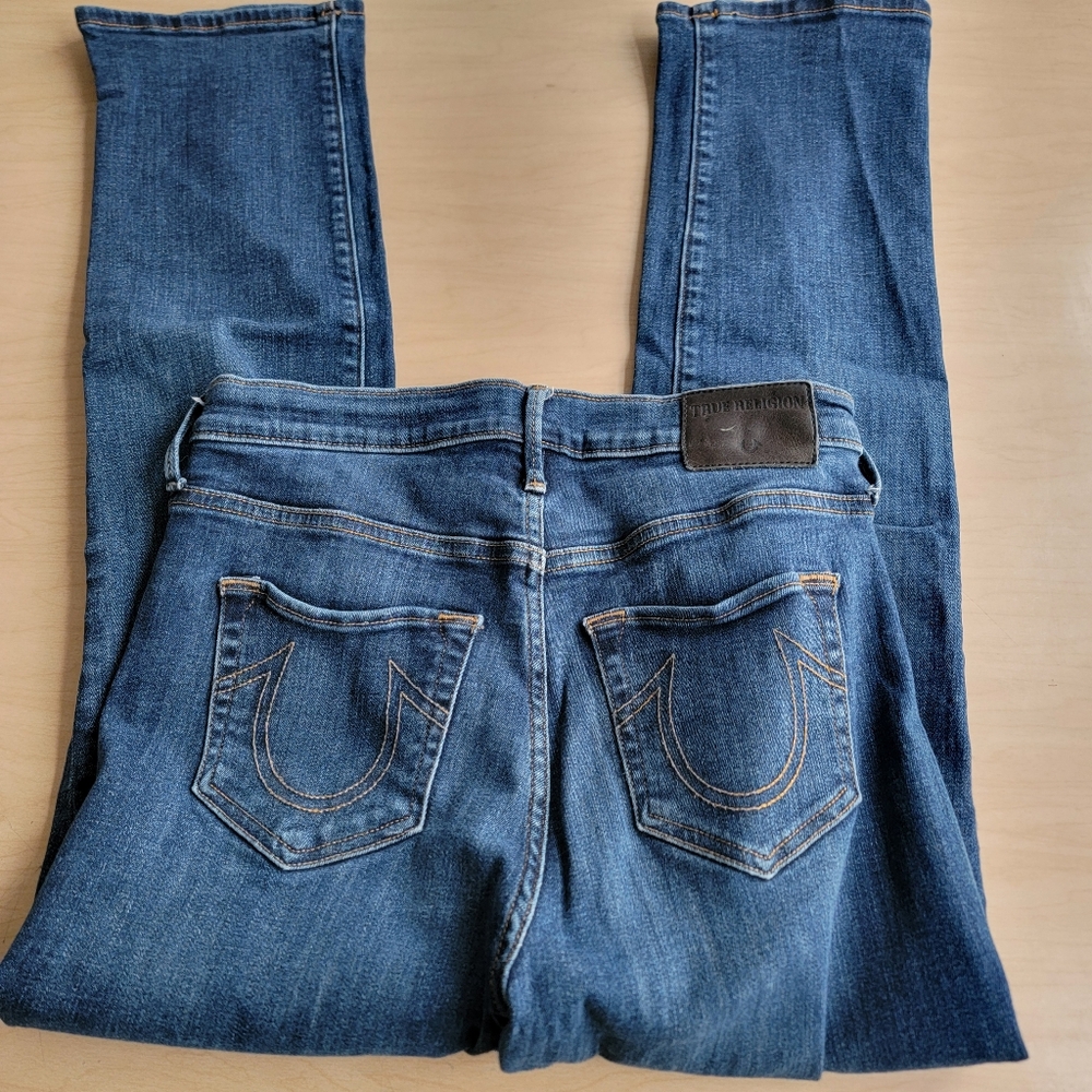 True Religion Dark Blue Straight Leg Jeans 27